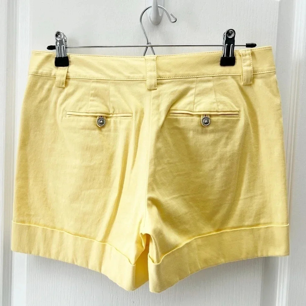 White House  Black Market Shorts Cuffed Yellow Size 2 - Picture 7 of 15